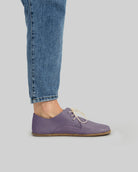 Pair Purple Oxford Shoes - Barefoot Wide Toe Calf Leather | Bespoky
