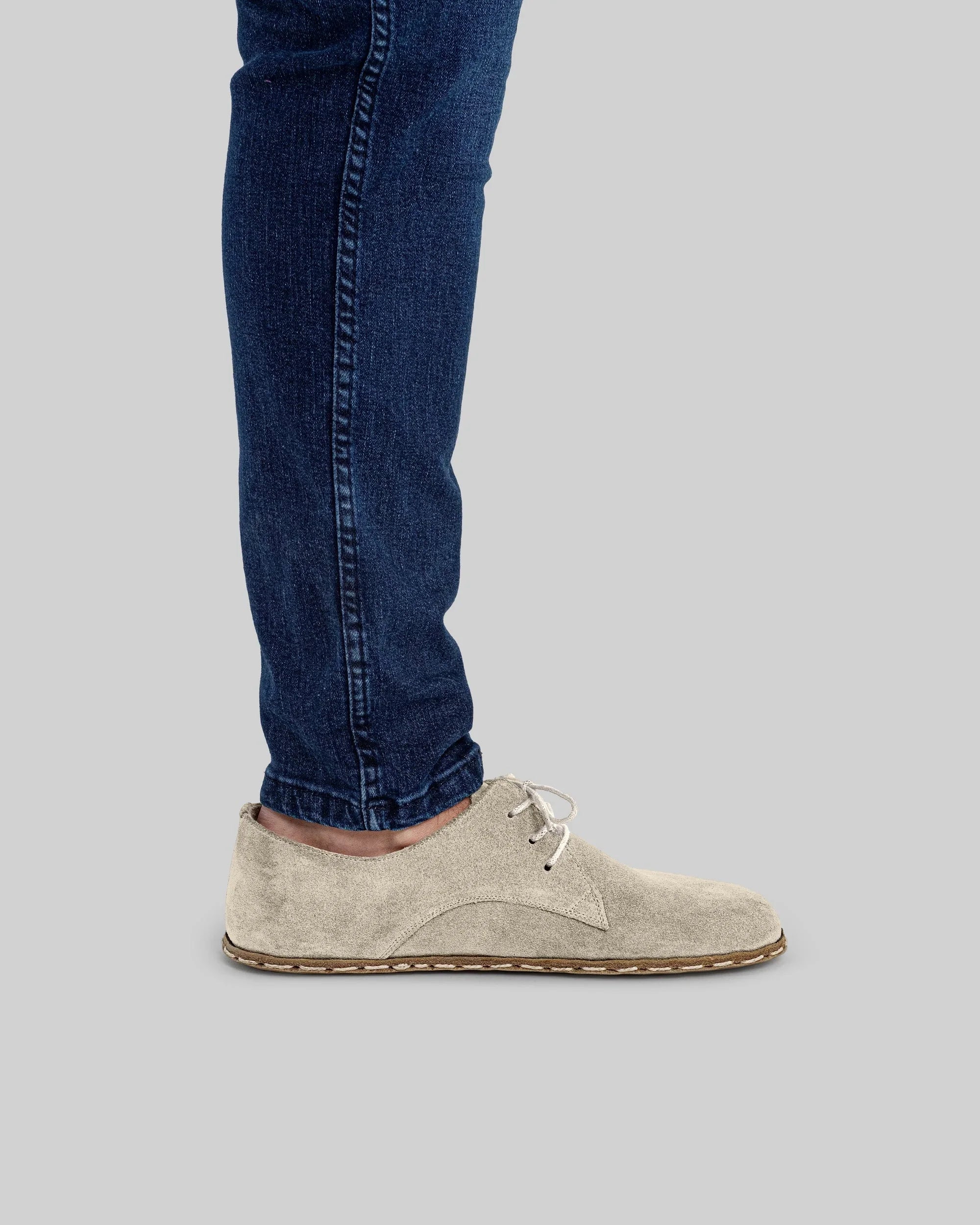 Detail Cream Oxford Shoes - Handcrafted Calf Leather Turkey | Bespoky